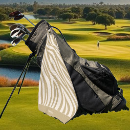 Zebra Pattern-Beige- Golfhandtuch