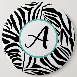 Zebra Pattern Button