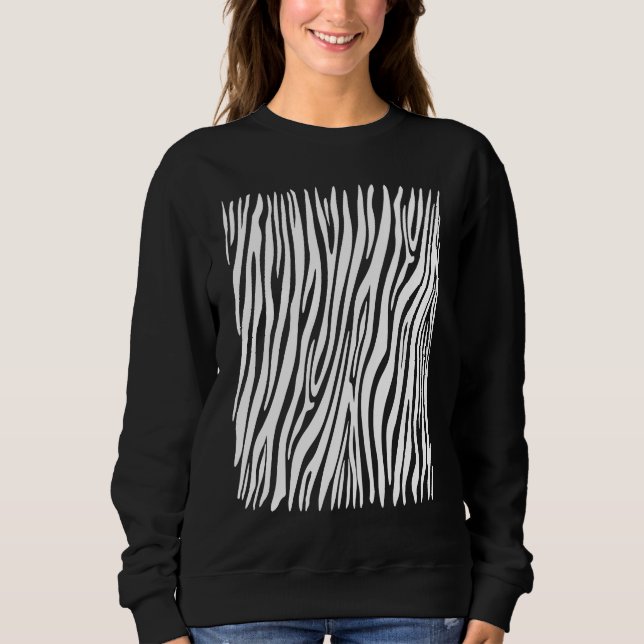 Zebra Pattern Carnival Costume Zebra Stripes Fancy Sweatshirt (Vorderseite)