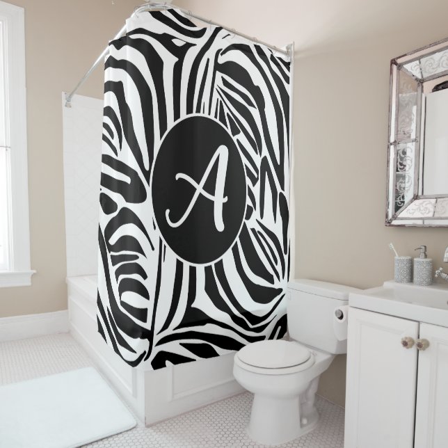 Zebra Pattern Duschvorhang (Beispiel)