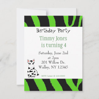 Zebra Pattern Einladung zum Geburtstag