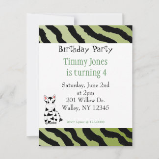 Zebra Pattern Einladung zum Geburtstag