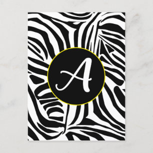 Zebra Pattern Feiertagspostkarte