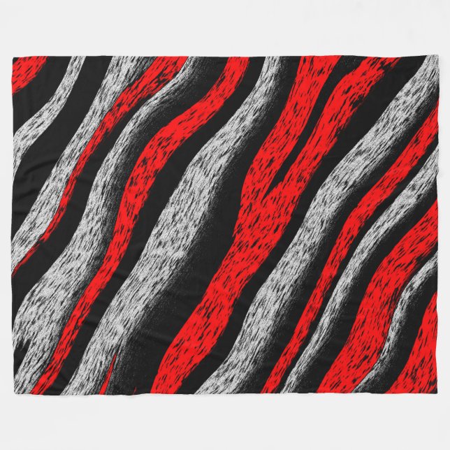 Zebra Pattern Fleecedecke (Vorderseite (Horizontal))