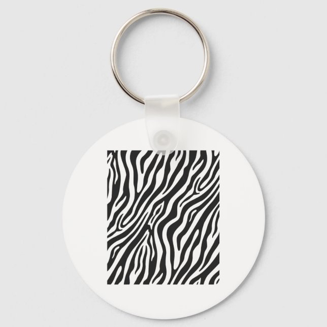 Zebra Pattern Funny Graphic Schlüsselanhänger (Vorderseite)