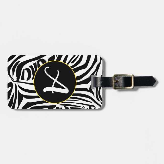 Zebra Pattern Gepäckanhänger (Vorderseite horizontal)