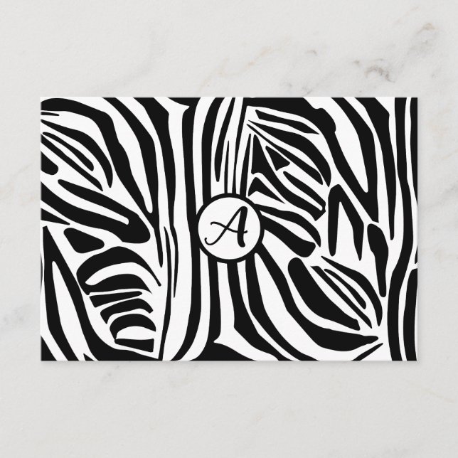 Zebra Pattern Hinweiskarte (Vorderseite)