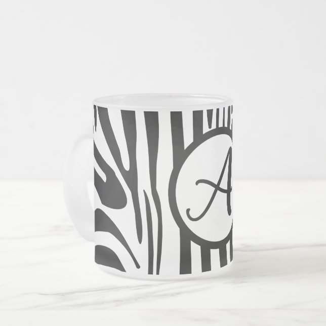 Zebra Pattern Mattglastasse (Vorderseite Links)