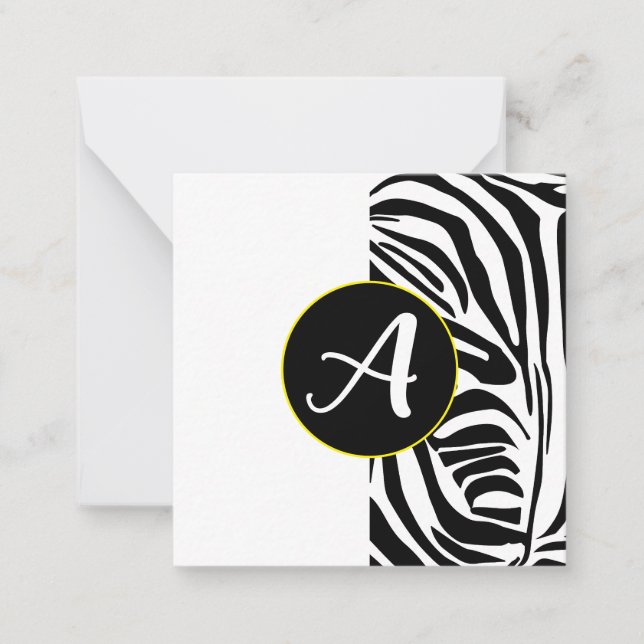 Zebra Pattern Mitteilungskarte (Vorderseite)