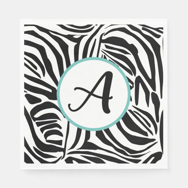Zebra Pattern Serviette (Vorderseite)