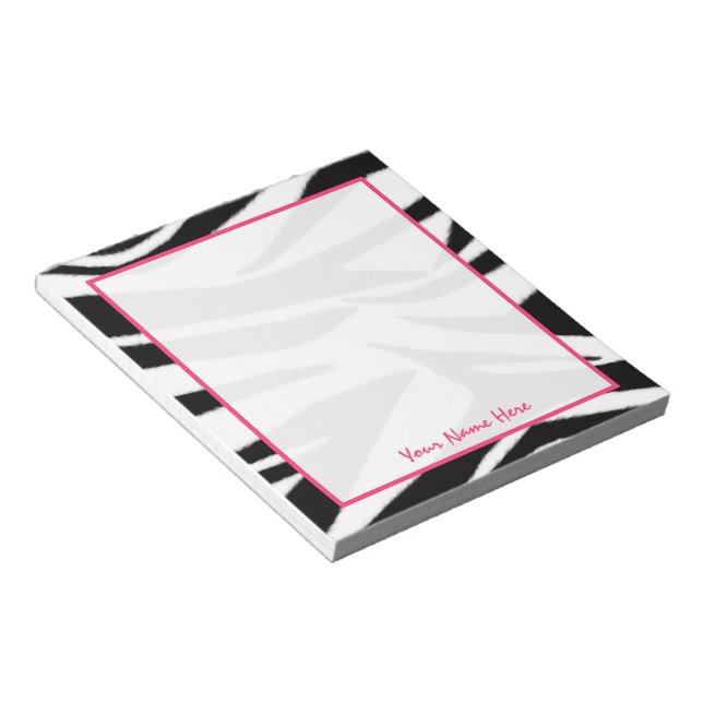 Zebra Personalisiert Notepad Notizblock (angewinkelt)