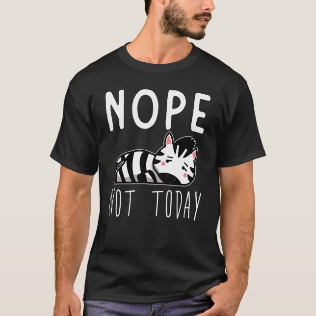 Zebra-Pferde Müde Faules Zebra T-Shirt (Vorderseite)