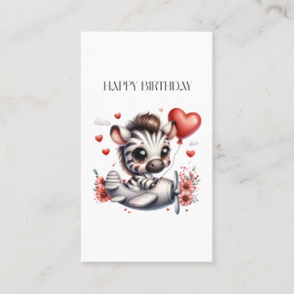 Zebra Pilot Geburtstag Telefonnummerkarte