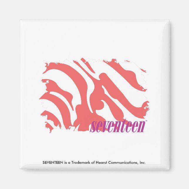 Zebra Pink 4 Magnet (Vorne)