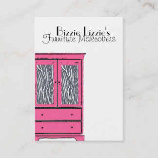Zebra Pink Armoire Business Card Visitenkarte