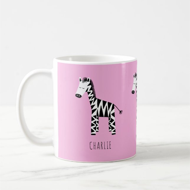 Zebra Pink Kaffeetasse (Links)