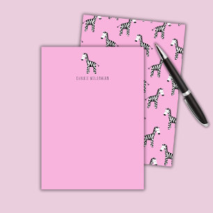 Zebra pink mitteilungskarte