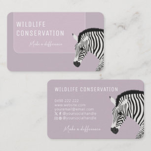 Zebra Pink, schwarz und weiß gestrichen Visitenkarte