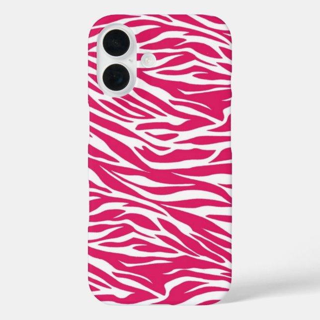 Zebra Pink Stripes Case-Mate iPhone Hülle (Rückseite)