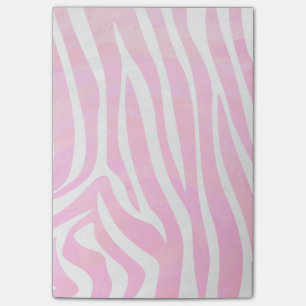 Zebra-Pink-und weißerdruck Post-it Klebezettel