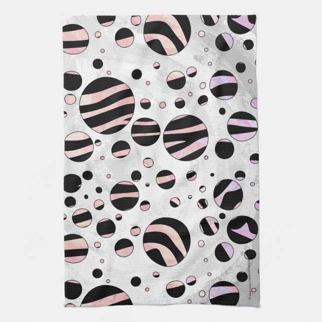 Zebra Polka Dots Handtuch (Vertikal)