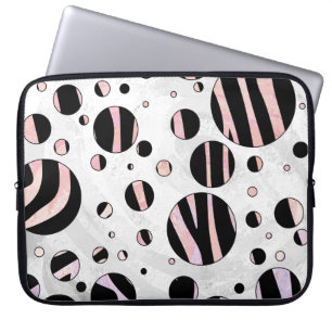 Zebra Polka Dots Laptopschutzhülle