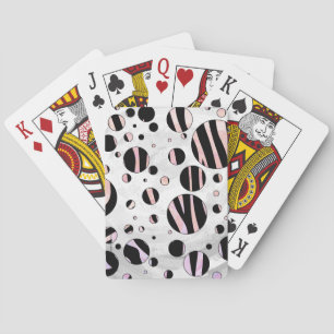 Zebra Polka Dots Spielkarten