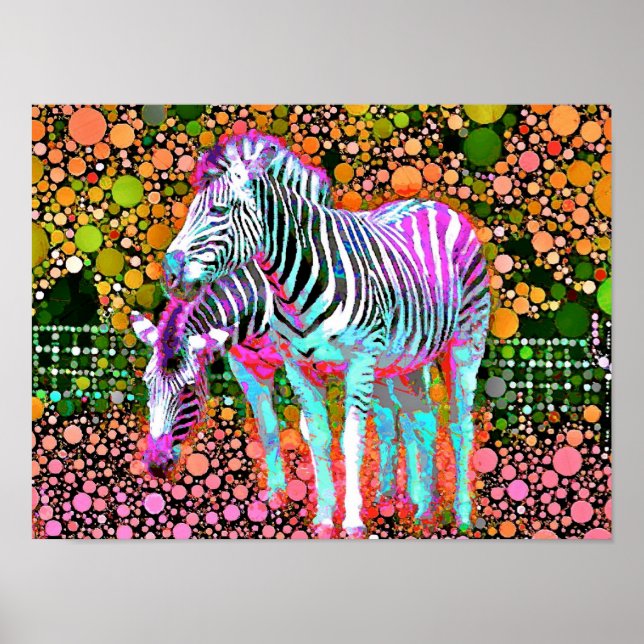 Zebra Pop Art Poster (Vorne)