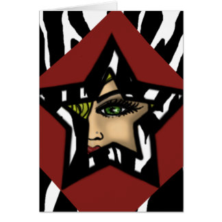 Zebra-Pop Stern-Karte