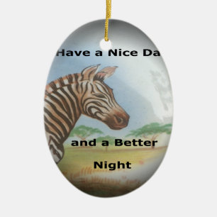 Zebra Portrait, Amboseli: Der Geist der Savanna Keramikornament