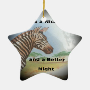 Zebra Portrait, Amboseli: Der Geist der Savanna Keramikornament