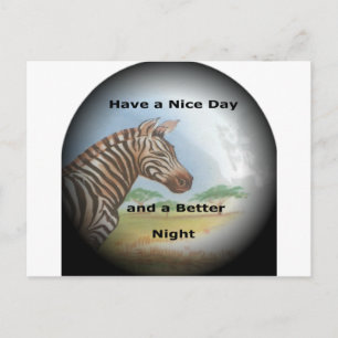 Zebra Portrait, Amboseli: Der Geist der Savanna Postkarte