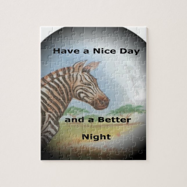 Zebra Portrait, Amboseli: Der Geist der Savanna Puzzle (Vertikal)