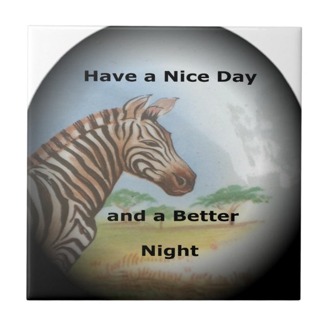 Zebra Portrait, Amboseli: Der Geist des Wilden Fliese (Vorderseite)