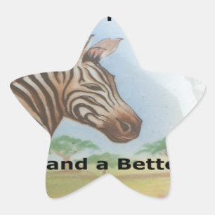 Zebra Portrait, Amboseli: Der Geist des Wilden Stern-Aufkleber