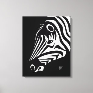 Zebra Portrait Canvas Print Leinwanddruck