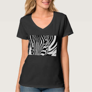 Zebra-Portrait schwarz-weiß T-Shirt