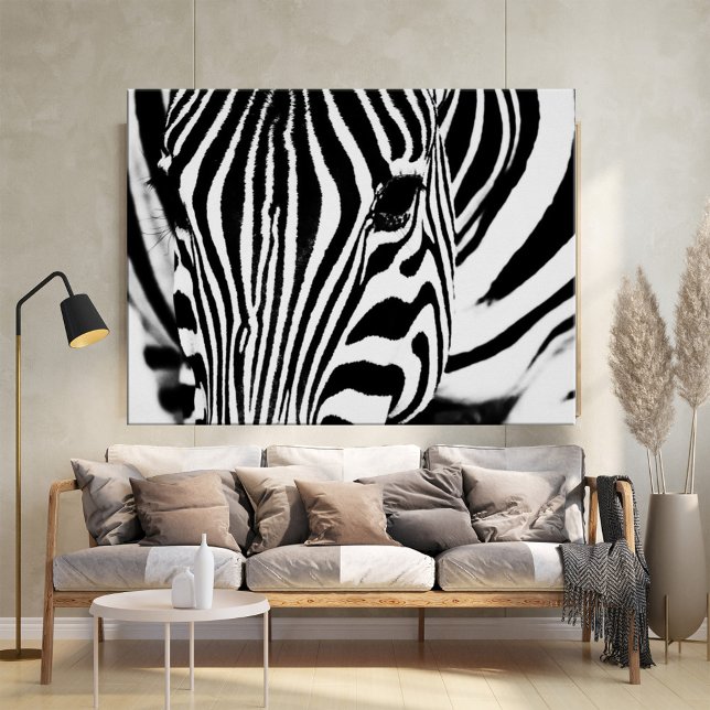 Zebra portrait Schwarzweiß-Foto Poster (Von Creator hochgeladen)