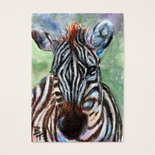 Zebra-Porträt ACEO ArtCard