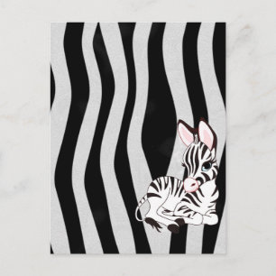 Zebra Postkarte