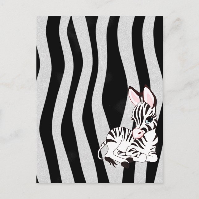 Zebra Postkarte (Vorderseite)