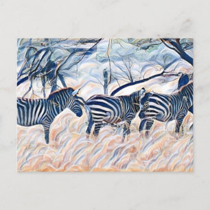 Zebra Postkarte