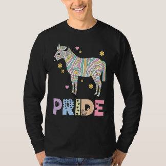 Zebra Pride Rainbow Animal LGBTQIA Men Women Girls T-Shirt