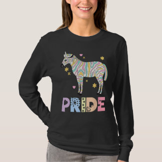 Zebra Pride Regenbogen Tier LGBTQIA Männer Frauen T-Shirt