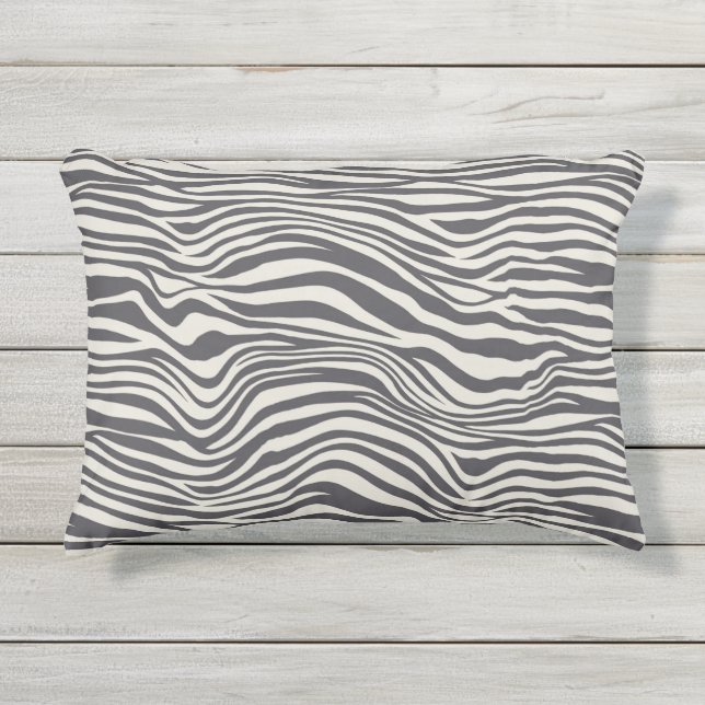 Zebra Print Accent Pillow Kissen Für Draußen (Vorderseite)