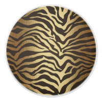 Zebra Print Animal Skin Print Modern Glam Gold