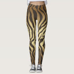 Zebra Print Animal Skins Gold Ombre Leggings<br><div class="desc">Zebra Print Animal Skins Gold Ombre Leggings</div>