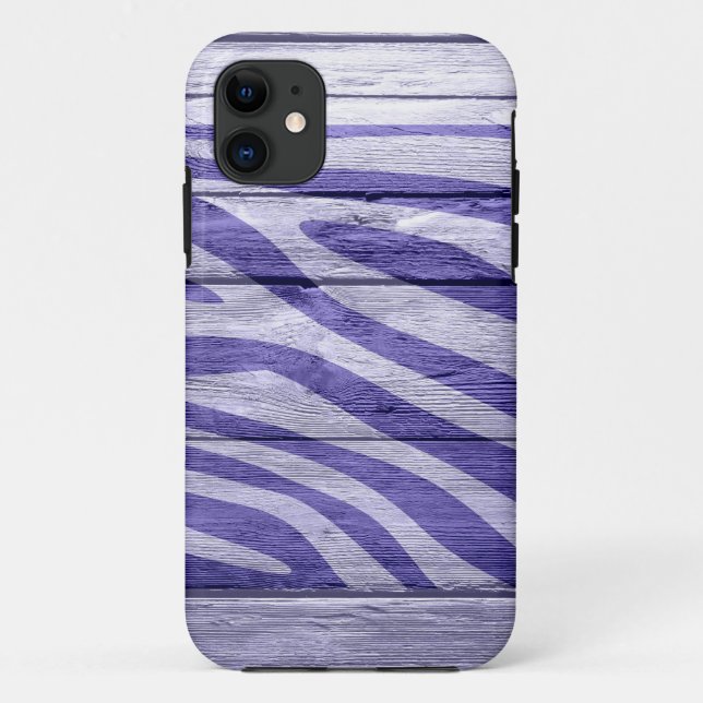 Zebra Print auf Holz #18 Case-Mate iPhone Hülle (Rückseite)
