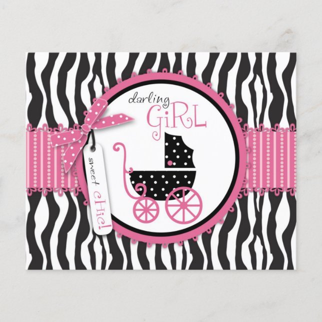 Zebra Print & Baby Carriage Admin Card (Vorderseite)
