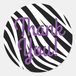 Zebra Print Birthday Party Kinder Runder Aufkleber